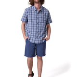 Camisa Manga Corta Hombre Poplin s/s shirt ii Azul Cat