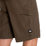 Short Hombre Stretch Canvas Utili Verde Cat