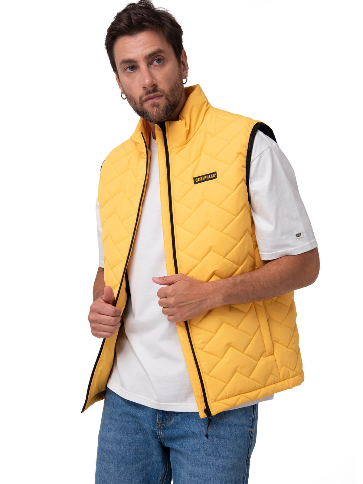 Chaleco Hombre Mediumweight Insulat Amarillo Cat