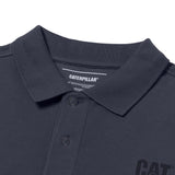Remera Hombre Cat Logo Pique Polo Azul Cat