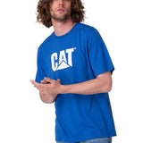Remera Cat Logo Tee Azul Cat