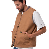 Chaleco Hombre Canvas Utility Sherp Marron Cat