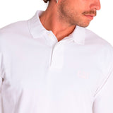 Remera Hombre Cat Logo Pique Polo Blanco Cat