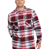 Camisa Hombre Plaid L/S Work Shirt Rojo Cat
