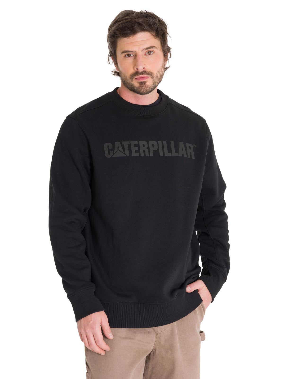 Buzo Hombre Caterpillar Logo Cre Negro Cat