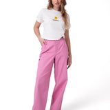 Pantalon Mujer Relaxed Canvas Carpe Rosado Cat