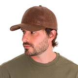 Gorro Hombre Faux Leather Hat Marron Cat