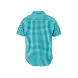 Camisa Hombre Plaid Poplin S/S Shi Azul Cat