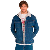 Chaqueta Unisex Denim Sherpa Lined W Gris Cat