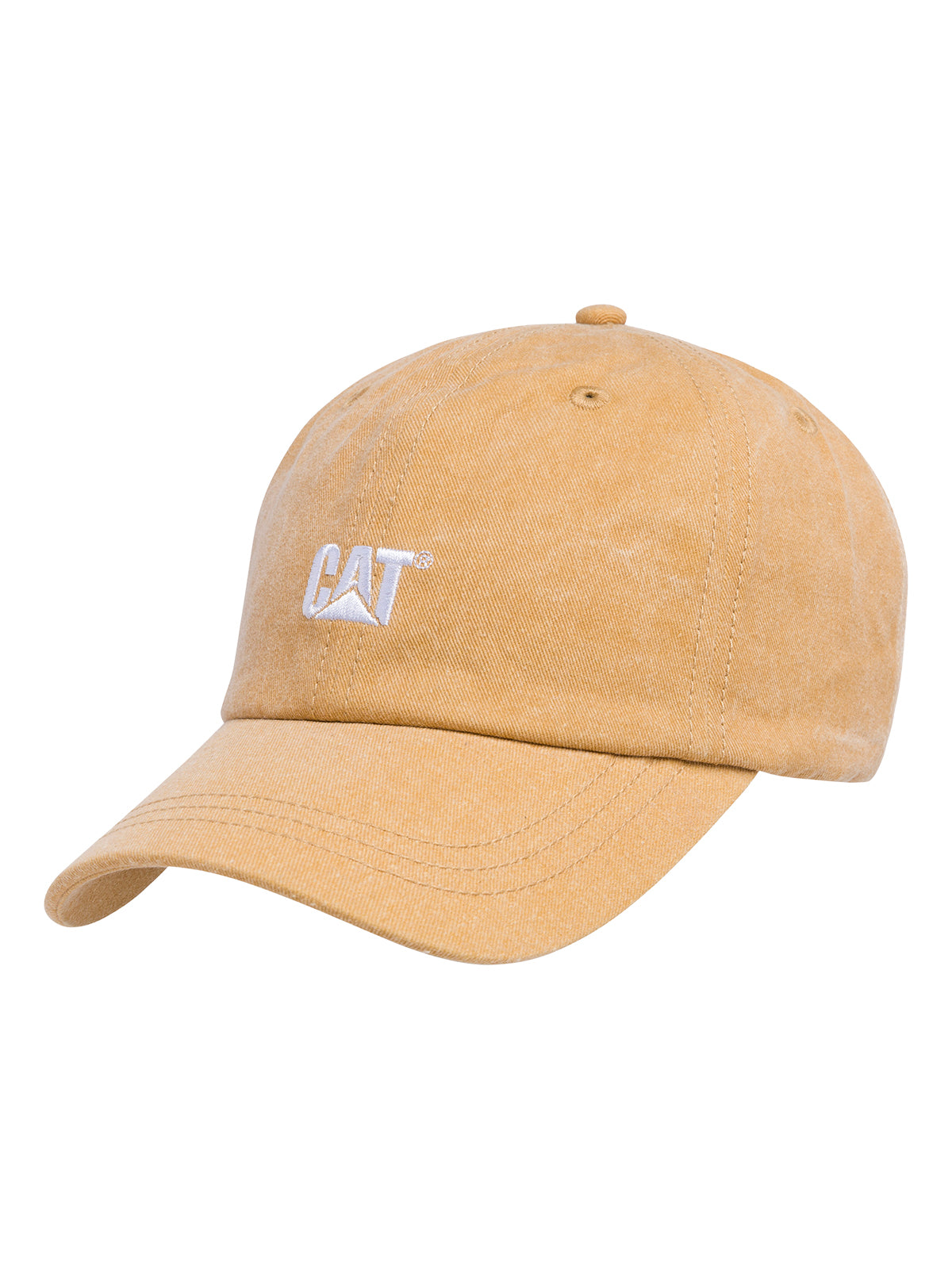 Gorro Hombre 6 Panel Logo Unstr Amarillo Cat