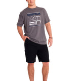 Short Hombre Stretch Canvas Utili Negro Cat