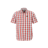 Camisa Hombre Plaid Poplin S/S Shi Rojo Cat