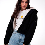 Chaqueta Mujer Canvas Sherpa Lined Negro Cat