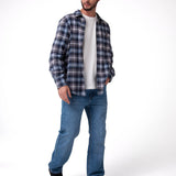 Camisa Hombre Classic Stretch Flan Azul Cat