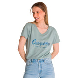 Remera Mujer Caterpillar Metallic Celeste Cat