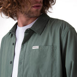 Camisa Hombre Convertible l/s popl Verde Cat