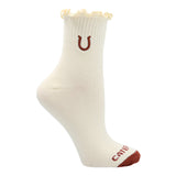 Medias Mujer W Ruffle Ankle Sock Beige Cat