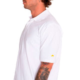 Remera Hombre Cat Logo Pique Polo Blanco Cat