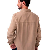Camisa Hombre Waffle Knit L/S Butt Beige Cat