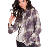 Remera Manga Larga Mujer Flannel Relaxed L/S Violeta Cat