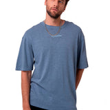 Remera Hombre Slub Knit Relaxed Te Gris Cat