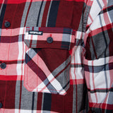 Camisa Hombre Plaid L/S Work Shirt Rojo Cat