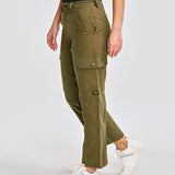 Pantalon Mujer Heritage Uniform Hig Verde Cat