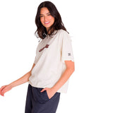 Remera Mujer Boxy Heavyweight Her Beige Cat