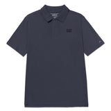 Remera Hombre Cat Logo Pique Polo Azul Cat