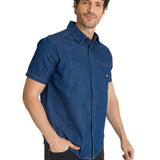 Camisa Hombre Denim S/S Shirt Gris Cat