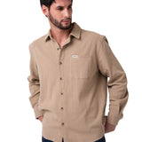 Camisa Hombre Waffle Knit L/S Butt Beige Cat