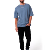 Remera Hombre Slub Knit Relaxed Te Gris Cat