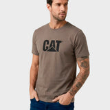 Remera Hombre Cat Logo Tee Beige Cat