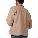 Chaqueta Hombre Canvas Flannel Lined Beige Cat