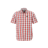 Camisa Hombre Plaid Poplin S/S Shi Rojo Cat