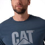 Remera Hombre Cat Logo Tee Azul Cat
