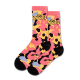 Medias Mujer W Aop Crew Sock Rosado Cat