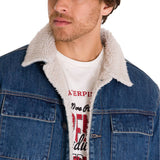 Chaqueta Unisex Denim Sherpa Lined W Gris Cat