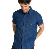 Camisa Hombre Denim S/S Shirt Gris Cat