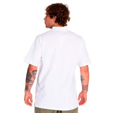 Remera Hombre Cat Logo Pique Polo Blanco Cat